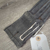 Narrow Cotton Web & Nylon Web Short - Dressage Girth *gc, rubs, hairy, film, faded, snags, older, mnr rust

