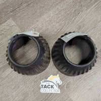Pr Soft Ribbed Rubber Bell Boots, Pull on *vgc, dirty, sm knicks
