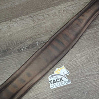 Padded Leather Girth, els *gc/fair, older, clean, torn els, faded, rubs, hairy seams, older, dry, stiff
