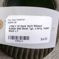 1 ONLY Hi Neck Soft Ribbed Rubber Bell Boot *gc, v.dirty, faded

