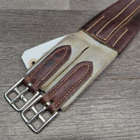 Soft Thin Leather Girth, els *vgc/xc, older, clean, elastic stains
