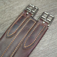 Soft Thin Leather Girth, els *vgc/xc, older, clean, elastic stains
