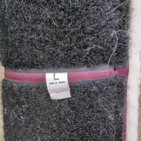 Pr Closed Boots, Wool Fleece, velcro *gc/fair, dirty, thin & unstitched seams, stains, scrapes, clumpy
