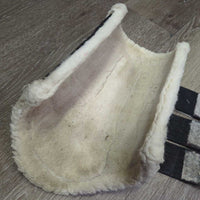Pr Closed Boots, Wool Fleece, velcro *gc/fair, dirty, thin & unstitched seams, stains, scrapes, clumpy
