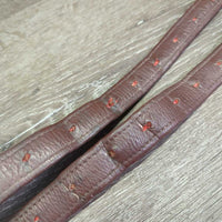 Pr Nylon Lined Stirrup Leathers *fair/gc, threads, rubs, creases, stiff, v.rubbed, holes, stains
