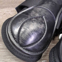 Stiff Closed Boots, velcro *vgc, clean, mnr hairy velcro, scrapes & scuffs
