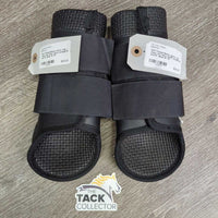 Stiff Closed Boots, velcro *vgc, clean, mnr hairy velcro, scrapes & scuffs
