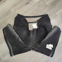 Hvy Suede Western Full Chaps *gc, rubs, dirt, film, older
