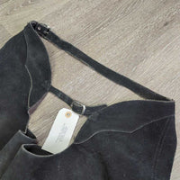 Hvy Suede Western Full Chaps *gc, rubs, dirt, film, older
