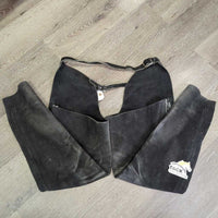 Hvy Suede Western Full Chaps *gc, rubs, dirt, film, older
