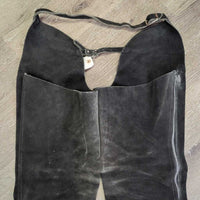 Hvy Suede Western Full Chaps *gc, rubs, dirt, film, older

