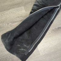 Hvy Suede Western Full Chaps *gc, rubs, dirt, film, older
