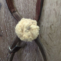 Rsd/Padded Figure 8 Noseband, sheepskin *gc, clean & thick residue, scrapes, rubs, faded
