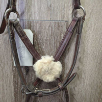 Rsd/Padded Figure 8 Noseband, sheepskin *vgc/xc, clean, mnr rubs, residue, fading & scrapes
