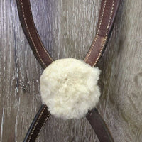 Rsd Figure 8 Noseband, sheepskin *vgc/gc, rubs, clean, faded, peeling, edge scrapes
