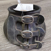 1 Only VINTAGE Soft Ribbed Rubber Bell Boot, buckle strap *gc, dirty, rubs, stains, older
