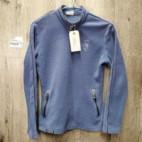 Fleece Sweater, 1/4 Zip up *gc, clumpy, hairy, threads, older, faded?, edge rubs & pills
