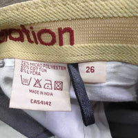 Side Zip Hvy Breeches *gc, older, seam puckers, clean , hairy velcro, waist rubs
