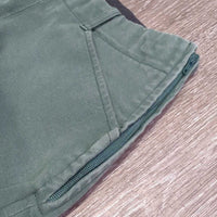 Side Zip Breeches *gc, older, clean, faded, stretched seat seam, mnr broken elastics
