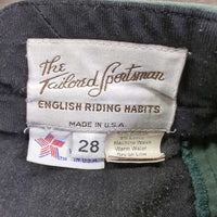 Side Zip Breeches *gc, older, clean, faded, stretched seat seam, mnr broken elastics
