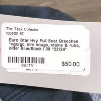 Hvy Full Seat Breeches *vgc/gc, mnr snags, stains & rubs, older

