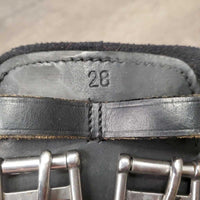 Shoulder Relief Short Girth, Center Elastic & Buckle, Neoprene Velcro Liner *vgc, clean, cracking edges, mnr faded