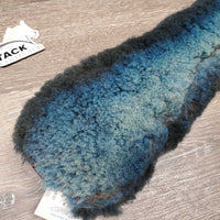 Thick Sheepskin & Quilt Short Girth, D Ring, velcro ends *gc, clean, discolored, hairy, faded, v.rubbed edges