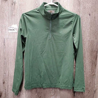 Sola Perforated LS Technical Sun Shirt, 1/3 Zip Upo, lace edge *xc
