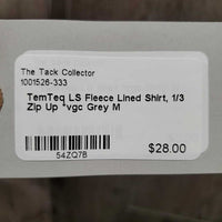 LS Fleece Lined Shirt, 1/3 Zip Up *vgc
