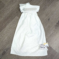 Stock Tie, attached Velcro Collar, Snap On Bling *vgc/gc, crinkles, puckers
