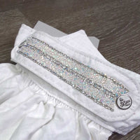 Stock Tie, attached Velcro Collar, Snap On Bling *vgc/gc, crinkles, puckers
