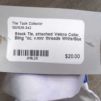 Stock Tie, attached Velcro Collar, Bling *xc, v.mnr threads
