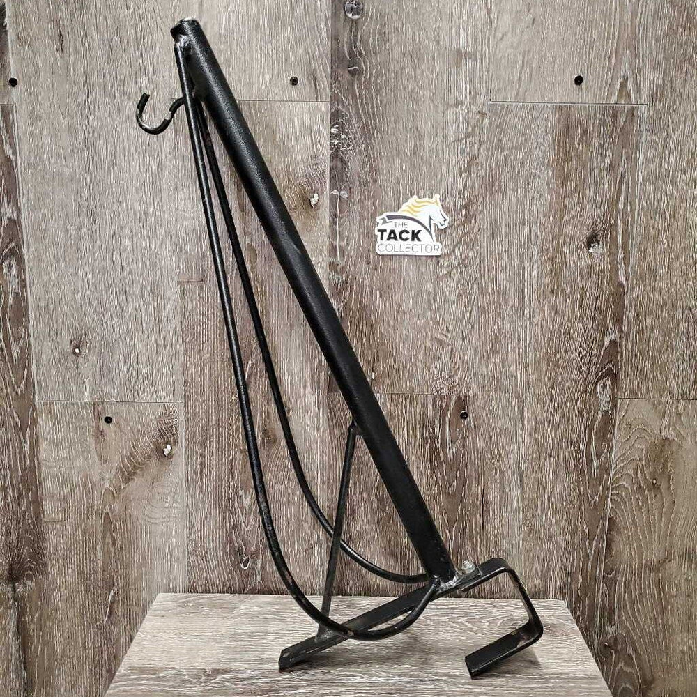 Stall Mount Metal Saddle Rack, bracket *gc, clean, residue, scratches, dings, peeled
