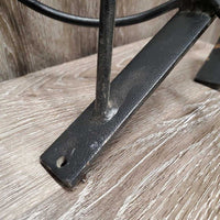 Stall Mount Metal Saddle Rack, bracket *gc, clean, residue, scratches, dings, peeled