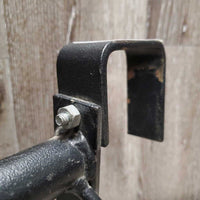 Stall Mount Metal Saddle Rack, bracket *gc, clean, residue, scratches, dings, peeled