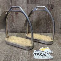 Fine Hvy Stirrup Irons, grips *gc, dirt, rubs, stains, scratches

