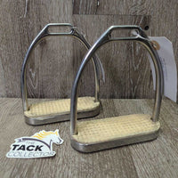 Fine Hvy Stirrup Irons, grips *gc, dirt, rubs, stains, scratches
