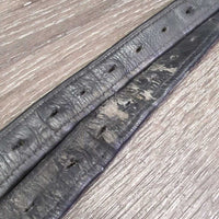 Soft Lined Stirrup Leathers *gc/fair, rubs, scraped, faded, stretched holes, threads, xhole, unstitched
