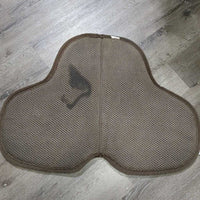 Hvy Double Sided Neoprene Fitted Saddle Pad *gc, clean, stains, split edges, slices, older?, hairy

