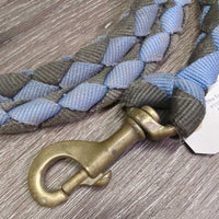 Hvy Braided Nylon Lead Rope *gc, dirty, faded, rubs, pills, stains
