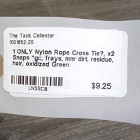1 ONLY Nylon Rope Cross Tie?, x2 Snaps *gc, frays, mnr dirt, residue, hair, oxidized

