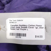 Cotton Fleece Lined Jump Saddle Cover *gc, clean, faded, hair

