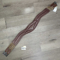 Anatomical - Shoulder Relief Padded Girth, 2x els, 3x D Rings *gc, v.dirty, v.hairy
