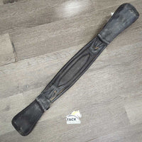 Padded Leather Short - Dressage Girth, 2x els *fair, filthy, creases, hairy seams, dry, stiff, bent, cracking, stretched keepers
