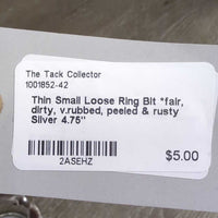 Thin Small Loose Ring Bit *fair, dirty, v.rubbed, peeled & rusty
