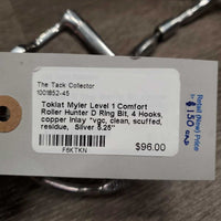 Level 1 Comfort Roller Hunter D Ring Bit, 4 Hooks, copper inlay *vgc, clean, scuffed, residue
