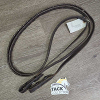 Thin Braided Reins *gc/fair, dirty, residue, faded, creases, twisted, v.dry, v.stiff, older
