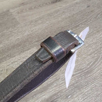 Thin Braided Reins *gc/fair, dirty, residue, faded, creases, twisted, v.dry, v.stiff, older
