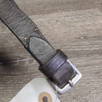 REPURPOSING Wide Braided Reins, stoppers *fair/gc, UNSTITCHED seam, clean, stiff, dry, older
