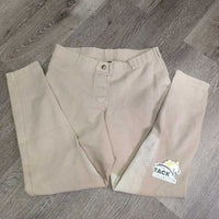 Hvy Cotton Breeches, Pull On *gc, older, discolored seat & legs, mnr undone stitching, pills, rubs
